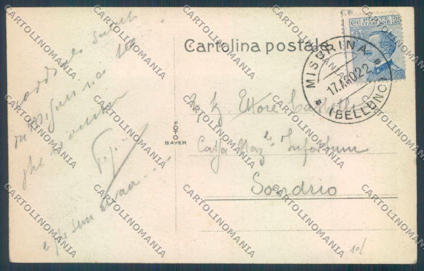 Belluno Auronzo di Cadore Lago di Misurina Foto cartolina LQ9375 – retro