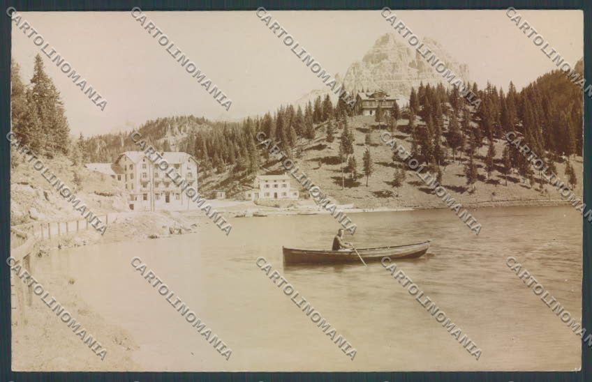 Belluno Auronzo di Cadore Lago di Misurina Barca Foto cartolina LQ9388 – fronte