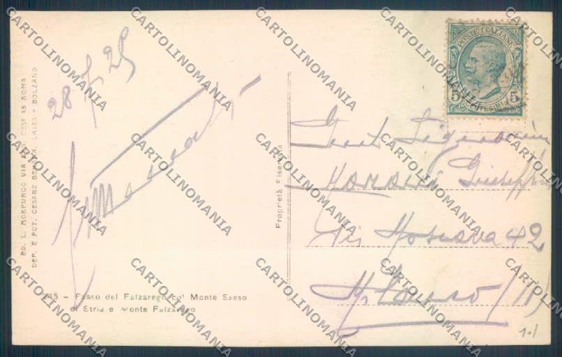 Belluno Passo di Falzarego Foto cartolina LQ9436 – retro
