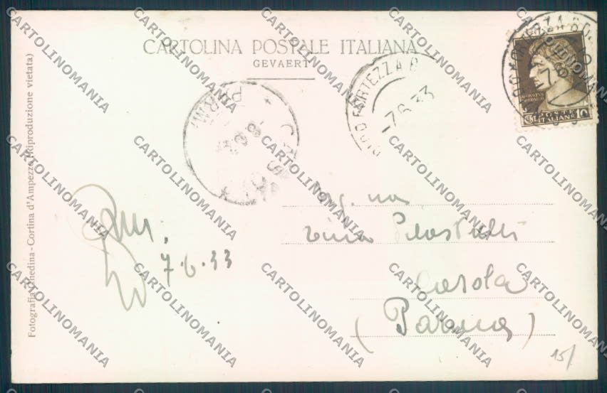 Belluno Passo di Falzarego Foto cartolina LQ9442 – retro