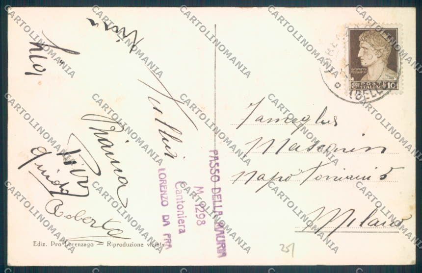 Belluno Lorenzago di Cadore cartolina LQ9470 – retro