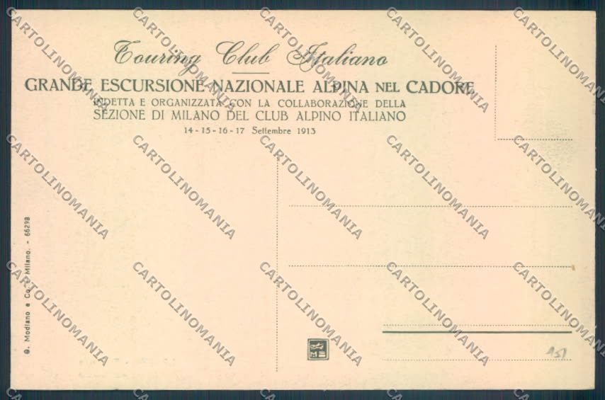 Belluno Auronzo di Cadore cartolina LQ9484 – retro