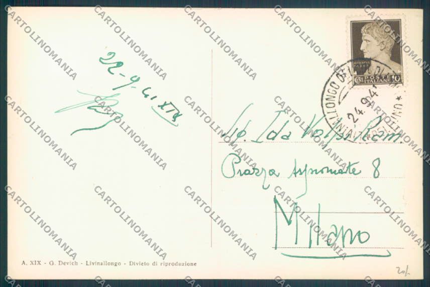 Belluno Pieve di Livinallongo Foto cartolina LQ9506 – retro