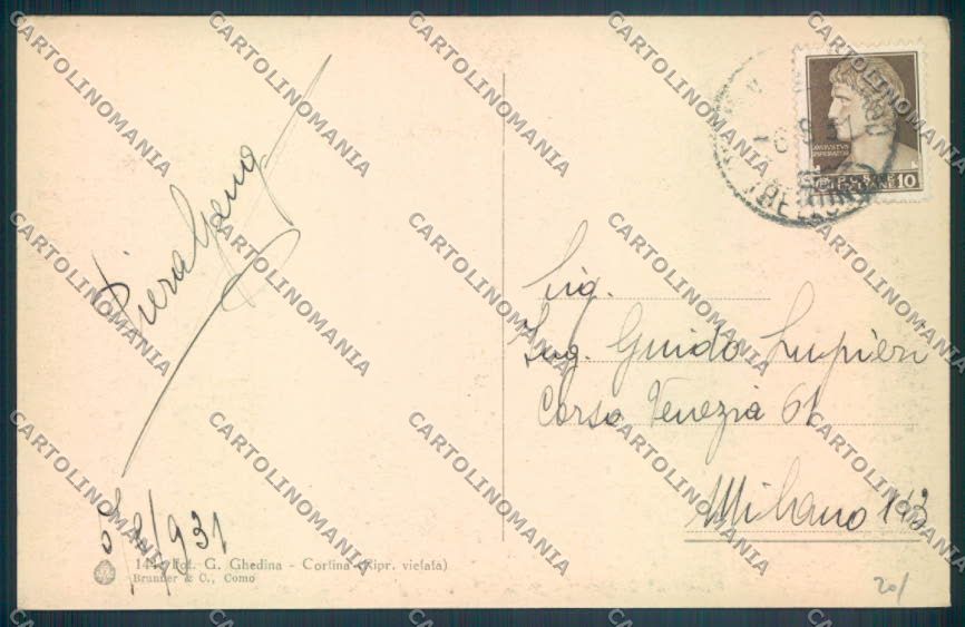 Belluno Pieve di Livinallongo cartolina LQ9508 – retro