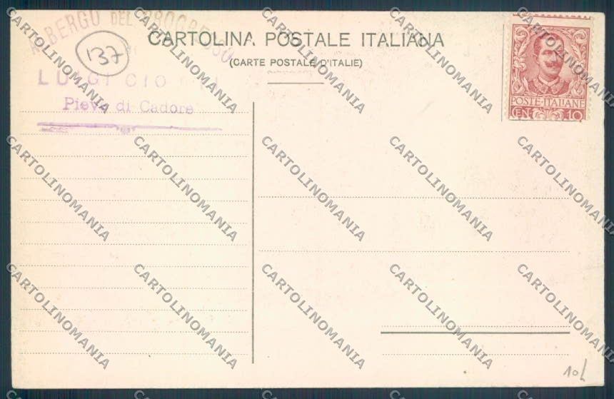 Belluno Pieve di Cadore Tiziano cartolina LQ9512 – retro