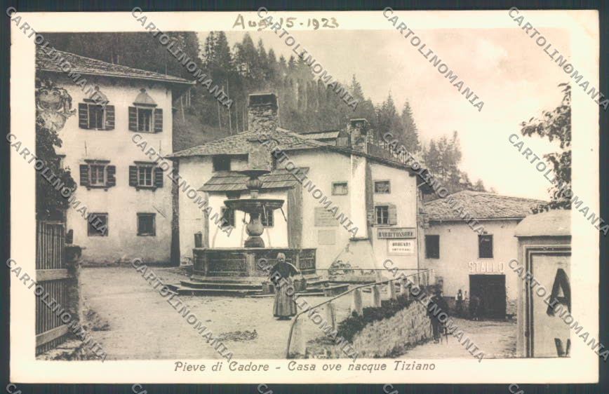 Belluno Pieve di Cadore Tiziano cartolina LQ9516 – fronte