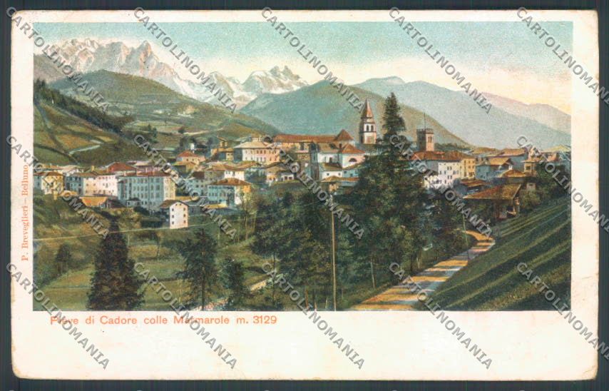 Belluno Pieve di Cadore PIEGHINE cartolina LQ9532 – fronte