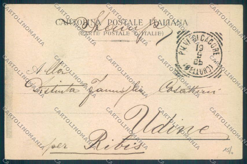 Belluno Pieve di Cadore cartolina LQ9534 – retro