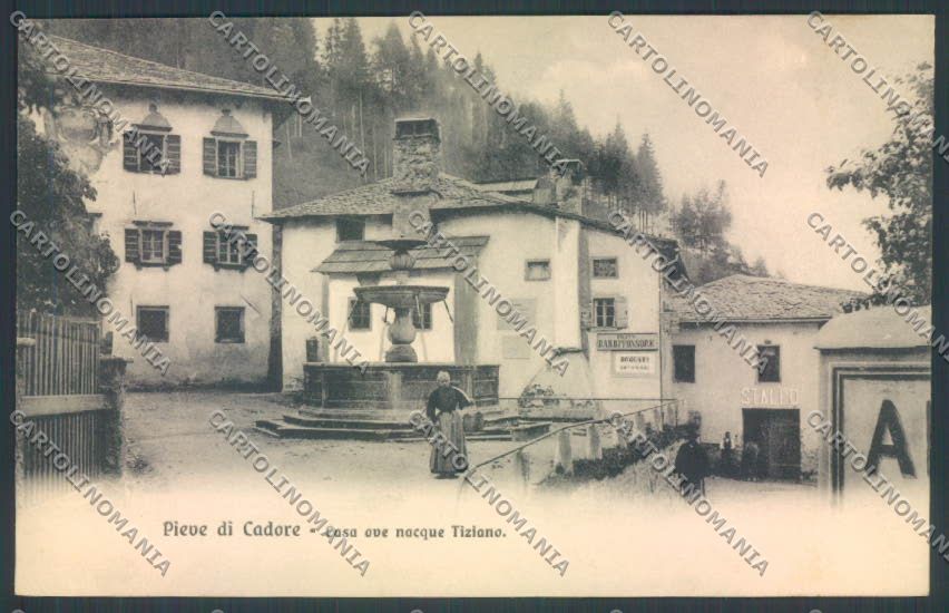 Belluno Pieve di Cadore Tiziano cartolina LQ9563 – fronte