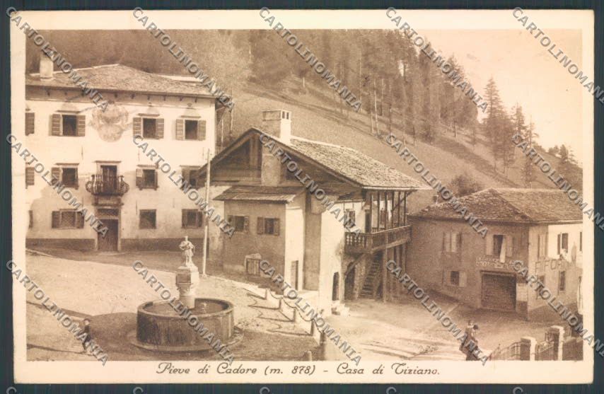 Belluno Pieve di Cadore Tiziano cartolina LQ9565 – fronte
