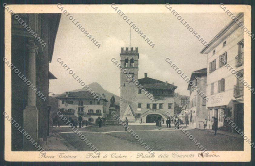 Belluno Pieve di Cadore PIEGA cartolina LQ9566 – fronte