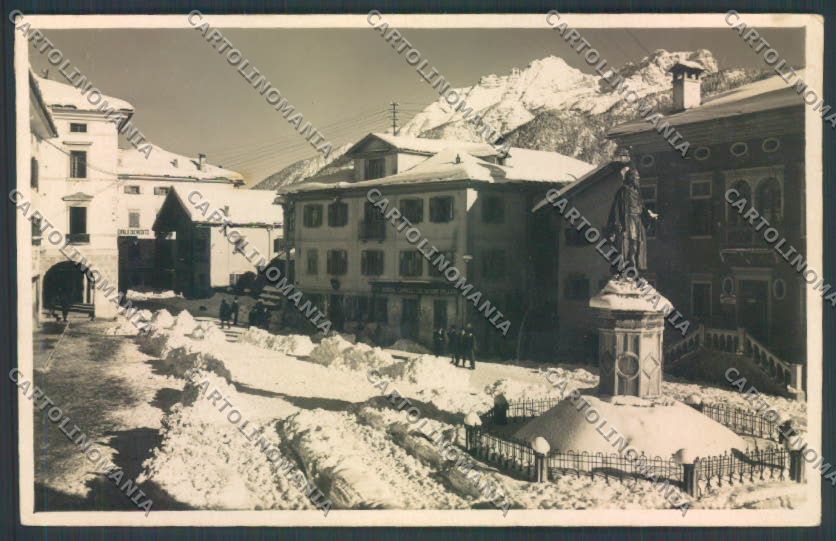 Belluno Pieve di Cadore Tiziano Nevicata Foto cartolina LQ9568 – fronte