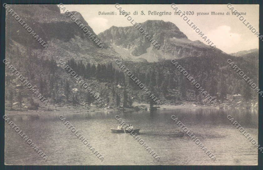 Belluno Lago San Pellegrino Barca cartolina LQ9583 – fronte