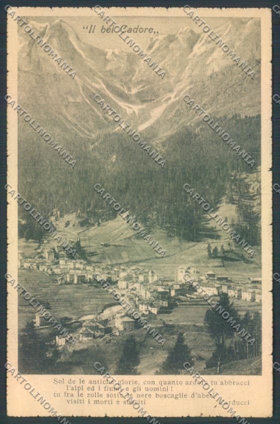 Belluno Dolomiti Cadore Carducci cartolina LQ9645 – fronte