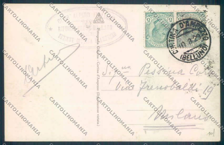 Belluno Rifugio Lago di Federa Foto cartolina LQ9660 – retro