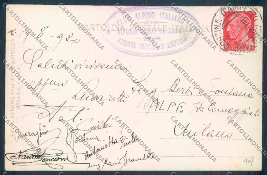 Belluno Rifugio Lago di Federa Foto cartolina LQ9661 – retro