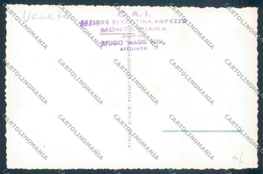 Belluno Dolomiti Rifugio Foto cartolina LQ9676 – retro