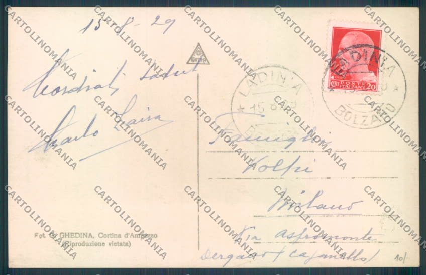 Belluno Santo Stefano di Cadore Campolongo Foto cartolina LQ9679 – retro