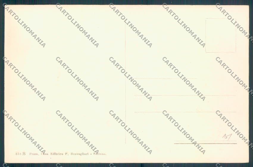 Belluno Vallon Bianco Rifugio cartolina LQ9703 – retro