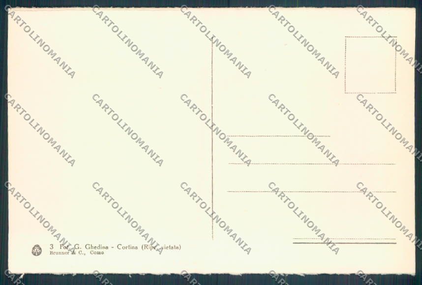 Belluno Dolomiti Cinque Torri cartolina LQ9775 – retro