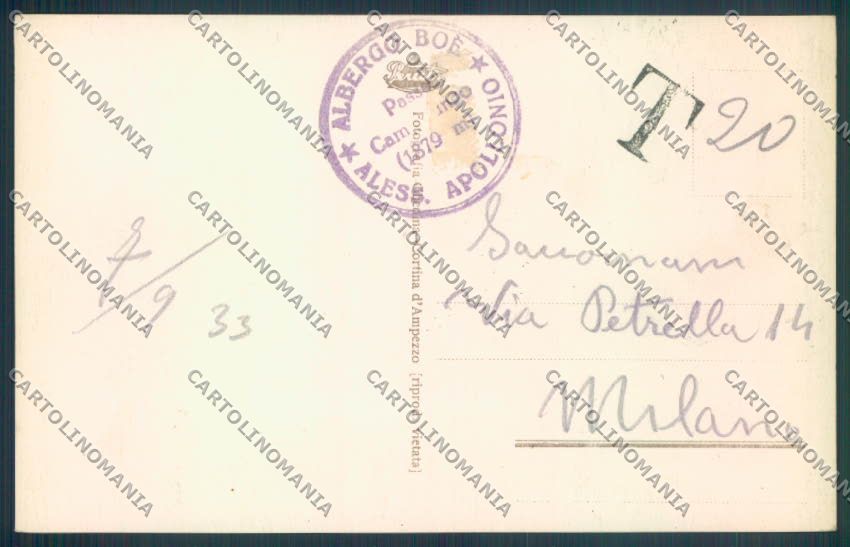 Belluno Santo Stefano di Cadore Campolongo Foto cartolina LQ9806 – retro