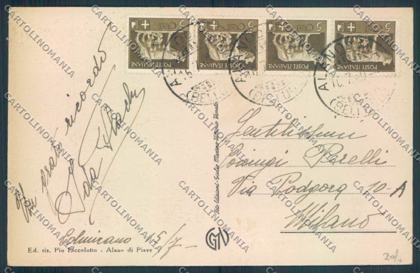 Belluno Alano di Piave cartolina LQ9819 – retro