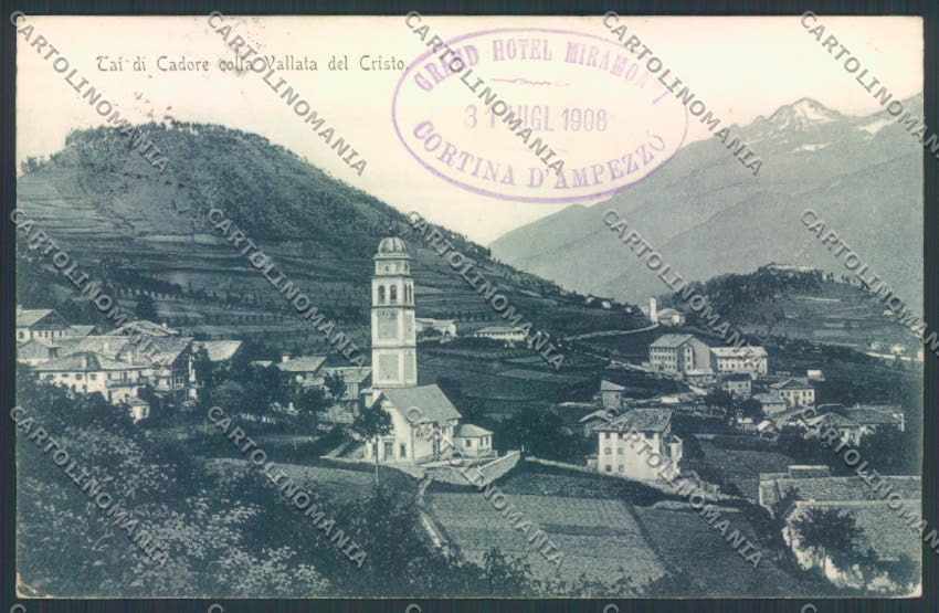 Belluno Pieve di Cadore Tai di Cadore PIEGA cartolina LQ9827 – fronte