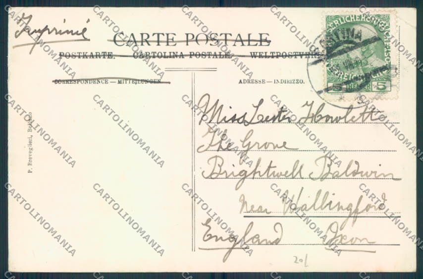 Belluno Pieve di Cadore Tai di Cadore PIEGA cartolina LQ9827 – retro