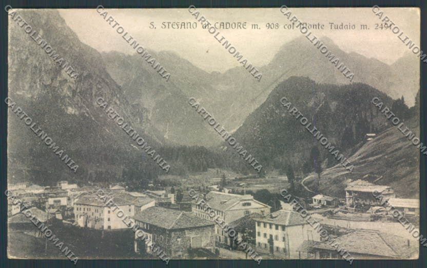 Belluno Santo Stefano di Cadore RIFILATA cartolina LQ9921 – fronte