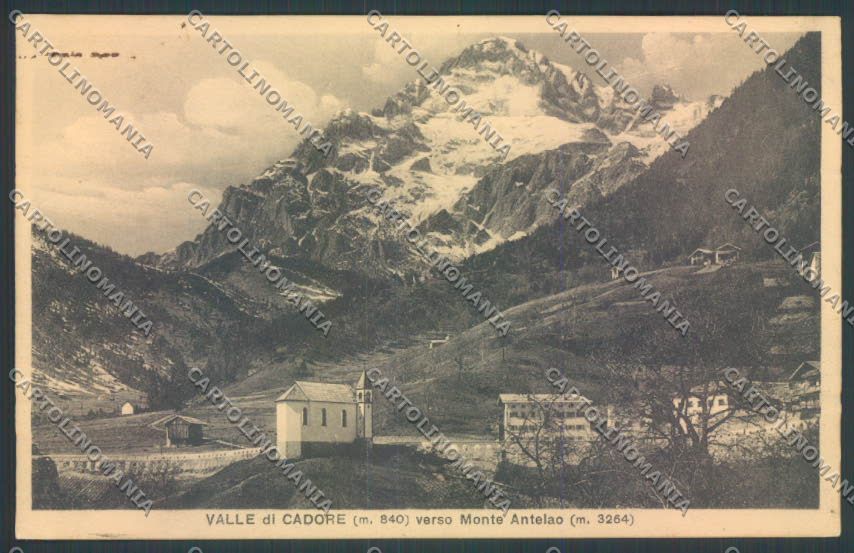 Belluno Valle di Cadore PIEGHINE cartolina LQ9926 – fronte