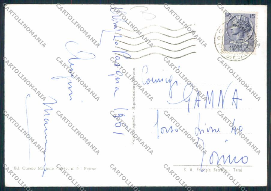 Pescara Penne foto FG cartolina MQ0011 – retro