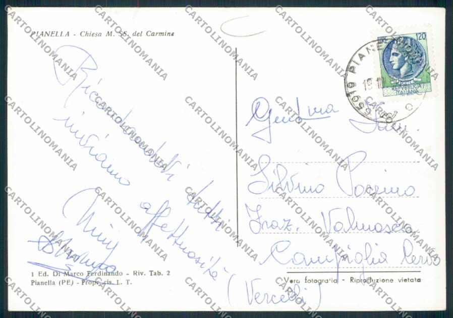 Pescara Pianella foto FG cartolina MQ0012 – retro