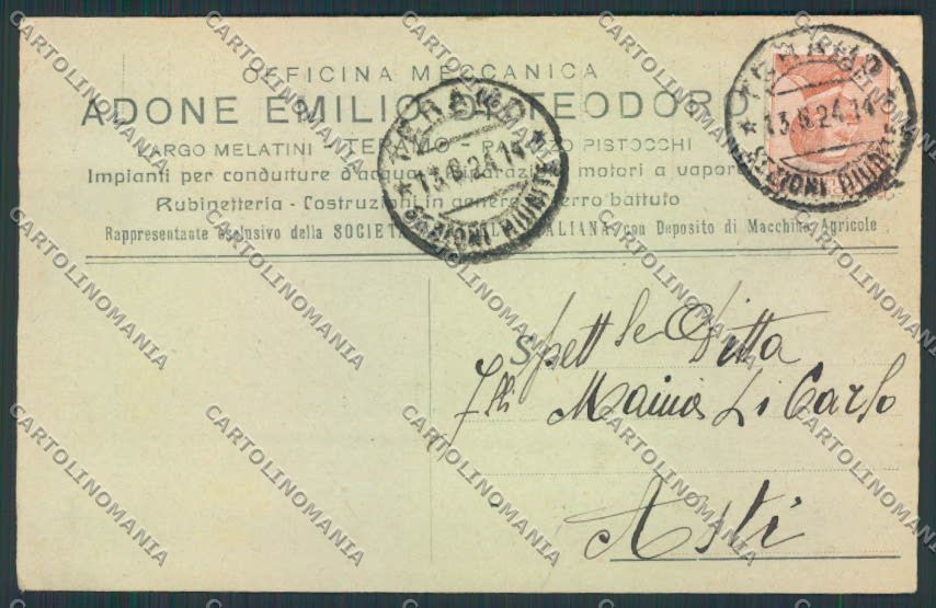 Teramo città Commerciale cartolina MQ0022 – fronte