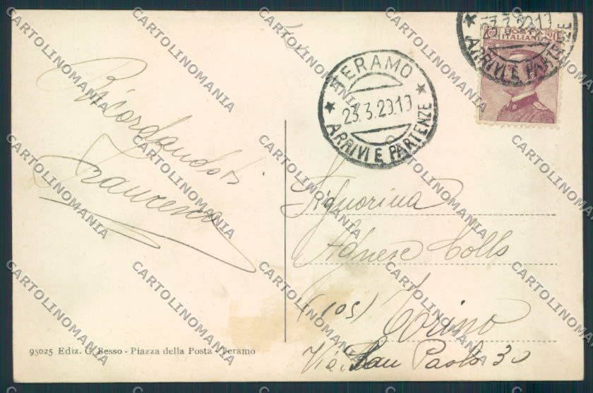 Teramo città cartolina MQ0025 – retro