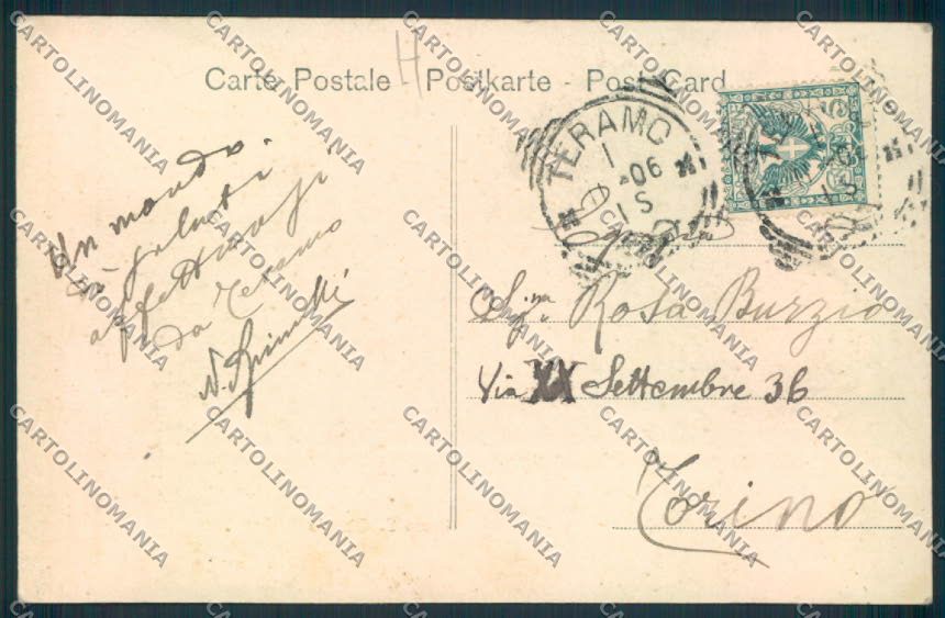 Teramo città Alterocca cartolina MQ0040 – retro