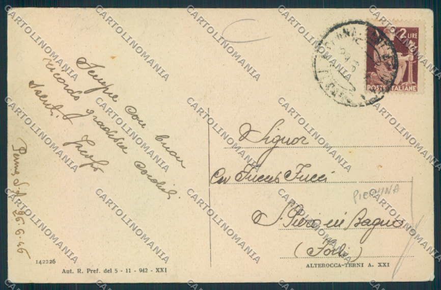 Teramo Gran Sasso PIEGHINA cartolina MQ0067 – retro