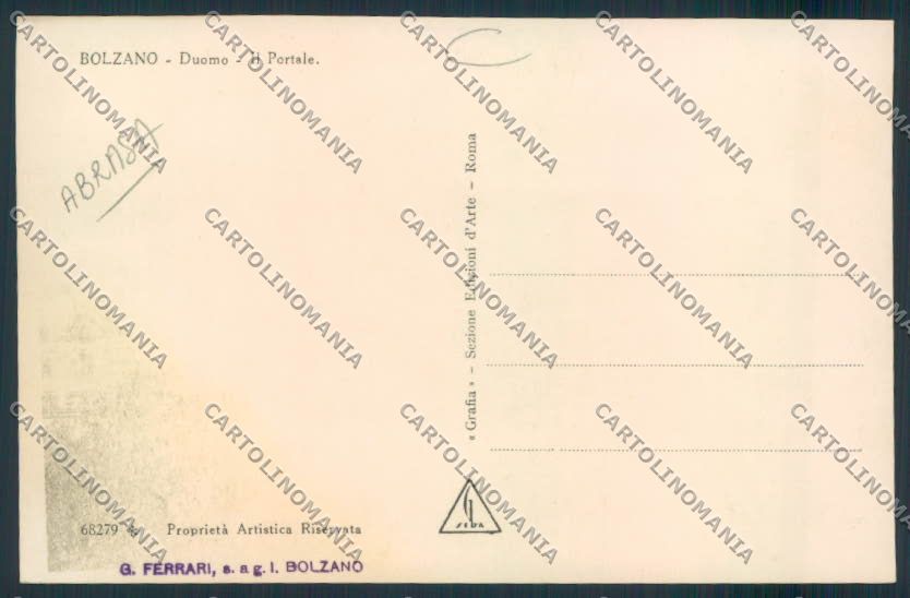 Bolzano città ABRASA foto cartolina MQ0159 – retro