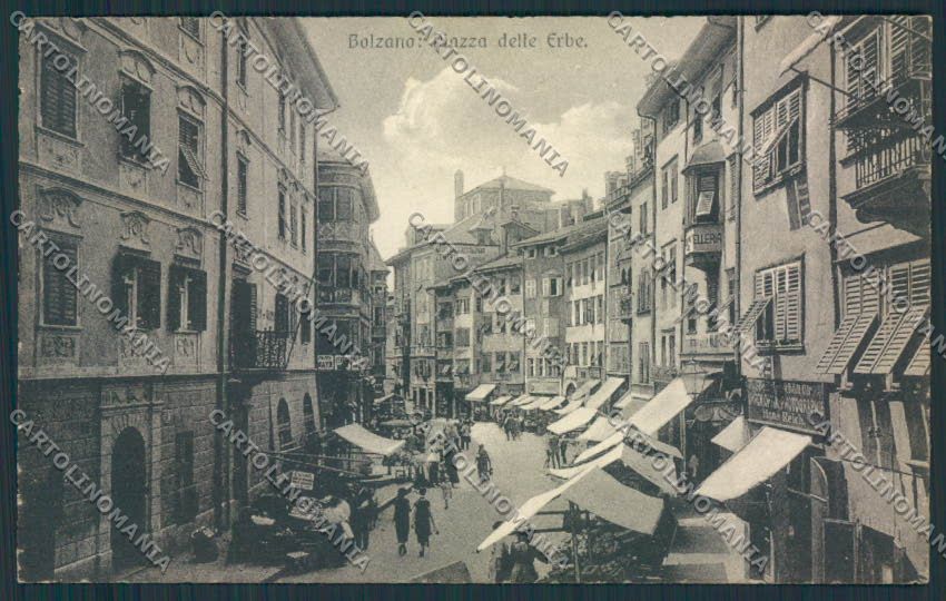 Bolzano città mercato cartolina MQ0161 – fronte