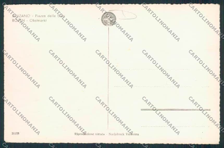 Bolzano città mercato foto cartolina MQ0170 – retro