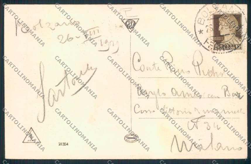 Bolzano città cartolina MQ0177 – retro