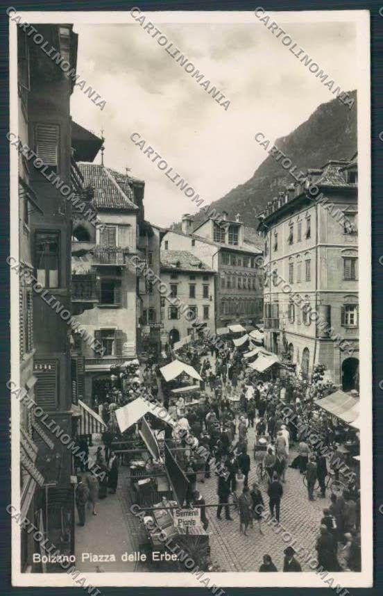 Bolzano città mercato foto cartolina MQ0205 – fronte