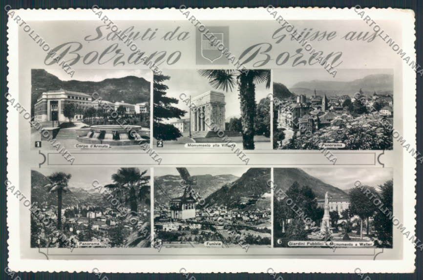 Bolzano città Saluti da foto cartolina MQ0218 – fronte