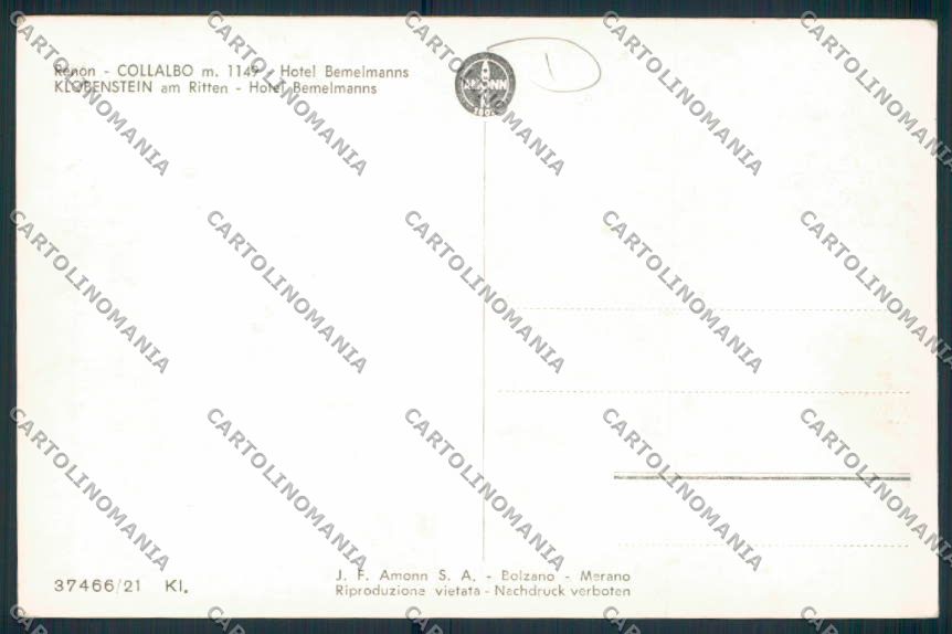 Bolzano Renon Collalbo foto cartolina MQ0248 – retro