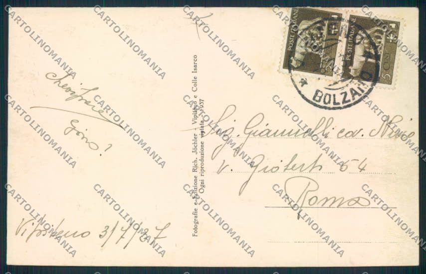 Bolzano Vipiteno ABRASA foto cartolina MQ0274 – retro