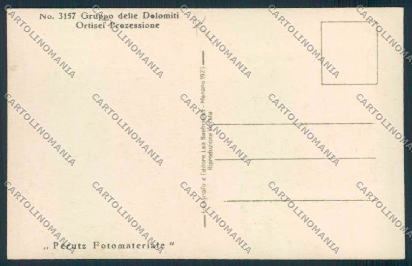 Bolzano Ortisei processione foto cartolina MQ0291 – retro