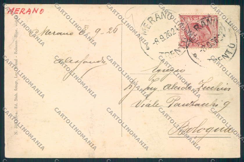 Bolzano Merano cartolina MQ0319 – retro