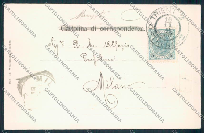 Trento città cartolina MQ0363 – retro