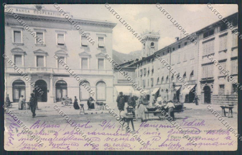 Trento città Banca Poste ABRASA cartolina MQ0414 – fronte