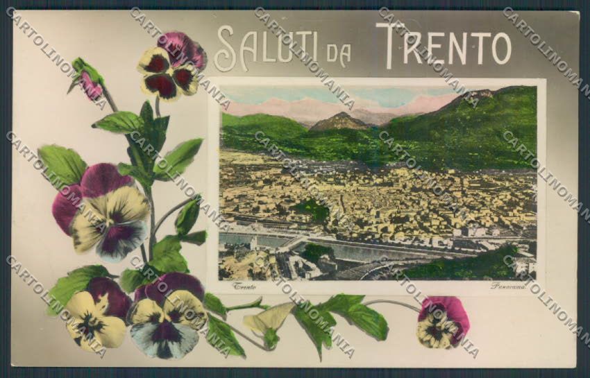 Trento città Saluti da foto cartolina MQ0430 – fronte