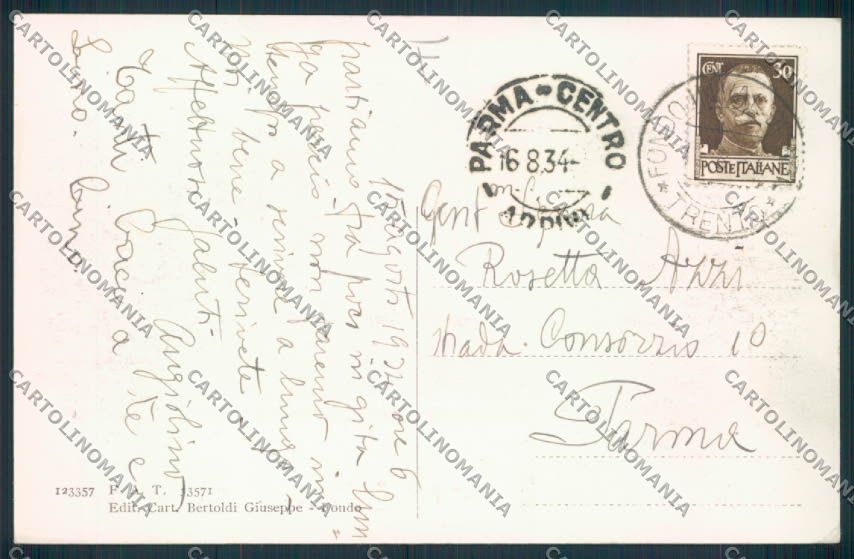 Trento Fondo cartolina MQ0487 – retro